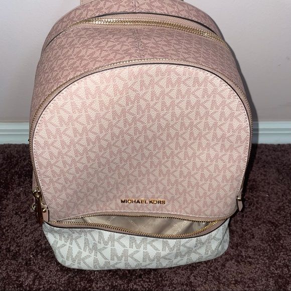 Michael Kors Pink Colorblock Logo Backback - Picture 6 of 8